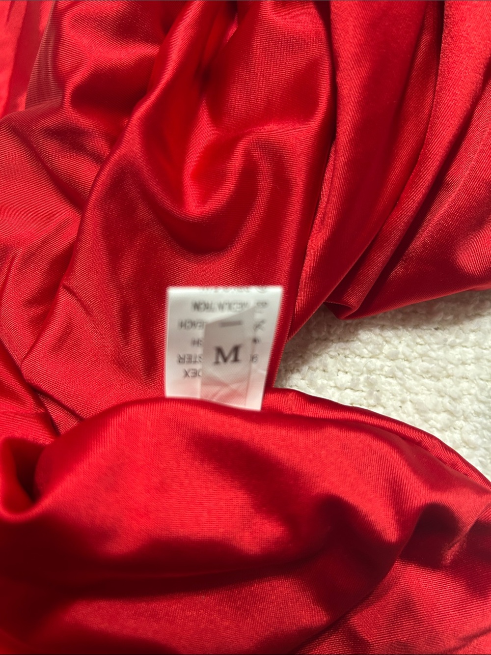 One-Shoulder Red Ruched Cocktail Dress - Picture 6 of 6